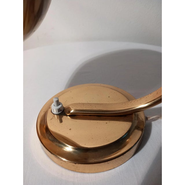 Metal Art Deco Table Lamp in Glass and Metal For Sale - Image 7 of 12