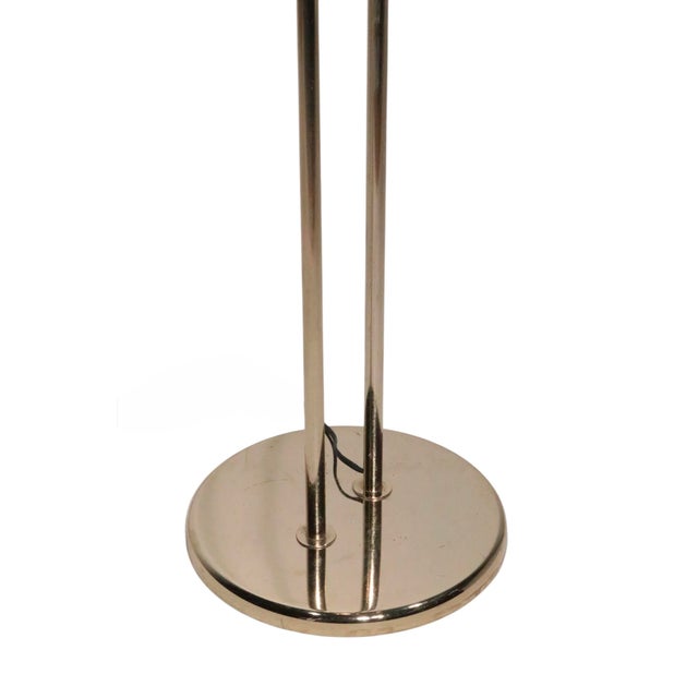 Brass 1980s Hollywood Regency Art Deco Revival Halogen Torchiere Uplight Floor Lamp For Sale - Image 8 of 17