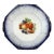Antique Flow Blue Octagon Cake Plate: "Imperial China" Semi-Vitreous Fruit Design For Sale