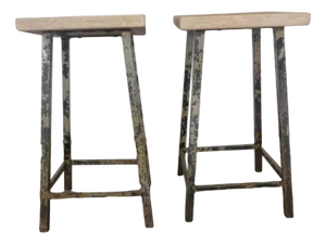 Set of Iron Stools, 1950s