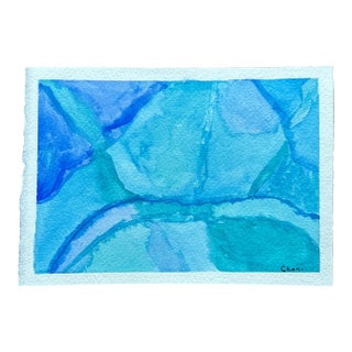 “River Memory” Signed Original Watercolor Abstract by Chani MacKay For Sale