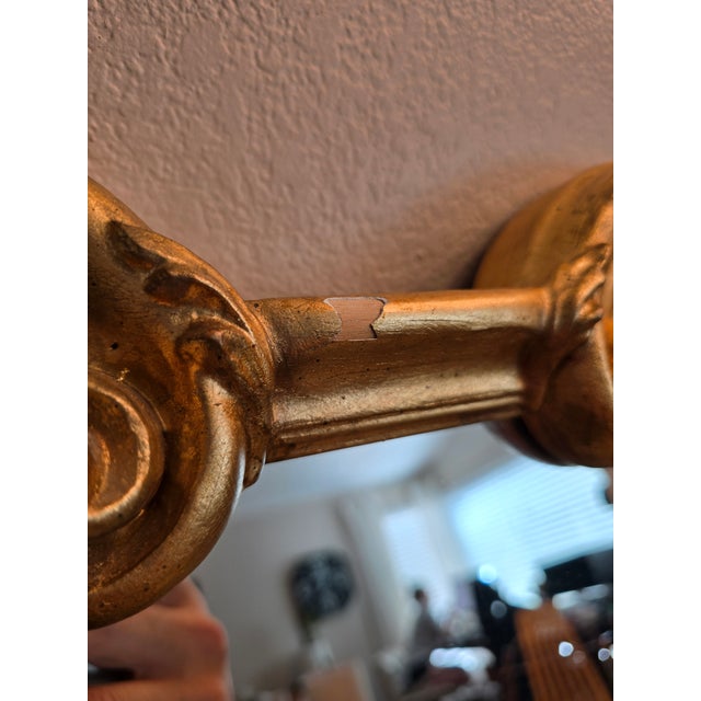 Hollywood Regency Mid 20th Century Ethan Allen Italian Hollywood Regency Style Mirror For Sale - Image 3 of 6