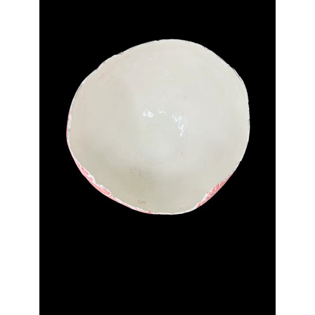 Artist Gary Skelly Pink Ceramic Dinosaur Egg For Sale In Tampa - Image 6 of 12