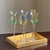 Late 20th Century Vintage Hand-Blown Cordial / Liqueur Glasses & Giltwood Tray For Sale - Image 5 of 13