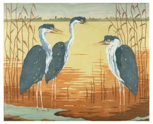 Rudolf Hayder, Heron, Early 20th Century, Woodcut