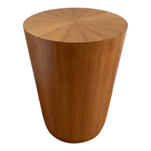 Vintage Mid-Century Modern Round Cylinder Drum Barrel Table