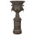 Tall Custom Made Cast Bronze Urn on Pedestal with Lion Head Handles For Sale - Image 13 of 13
