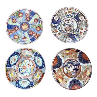 Vintage Japanese Imari Mismatched Plates- Set of 4 For Sale