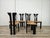 Mid-Century Modern Vintage Chairs in Black Lacquered Wood by Pierre Cardin for Roche Bobois, 1970, Set of 6 For Sale - Image 3 of 18