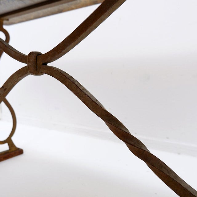 Wrought Iron and Marble Coffee Table, 1930s For Sale - Image 10 of 15