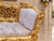 Late20C French Louis XVI Gold Pink Damask Settee For Sale - Image 6 of 11