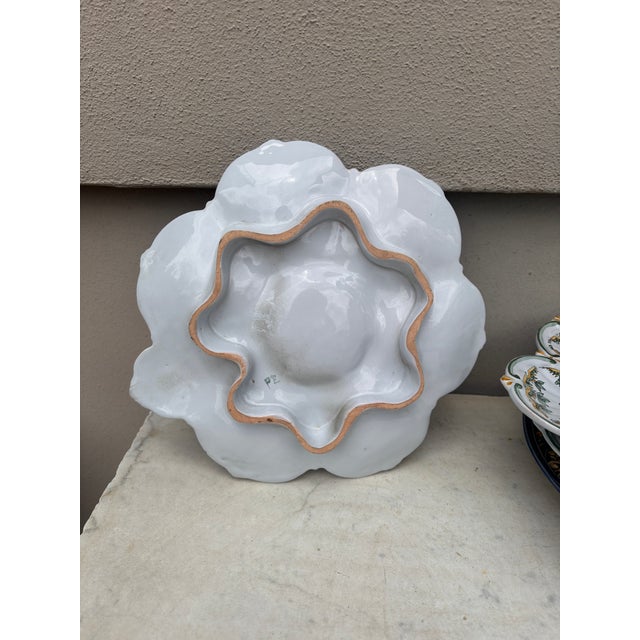 Late 19th Century French Faience Oyster Dog Plate Saint Clement, Circa 1890 For Sale - Image 5 of 5