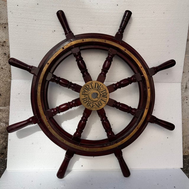 Antique Napoleon III Ships Wheel, 1885 For Sale - Image 6 of 18