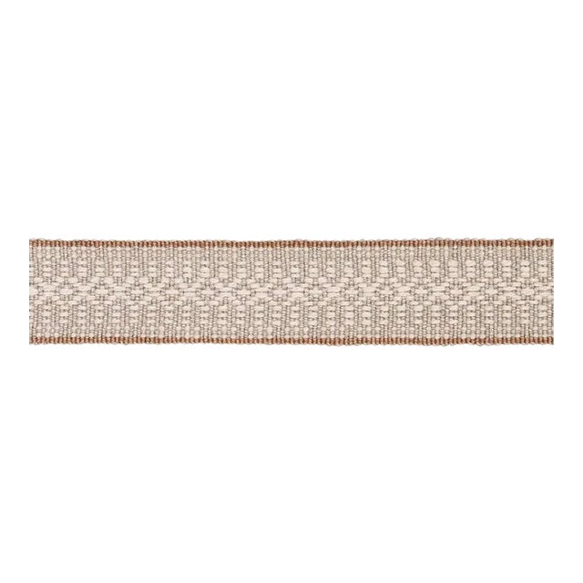 SAMPLE - Schumacher Helena Linen Cotton Tape In Natural For Sale