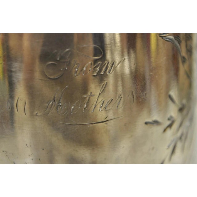Silver Antique James W. Tufts Renaissance "Bacchus" Silver Plated Water Wine Pitcher For Sale - Image 8 of 10