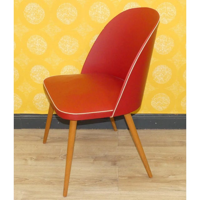 Mid-Century Modern Red Cocktail Chair, 1950s For Sale - Image 3 of 12