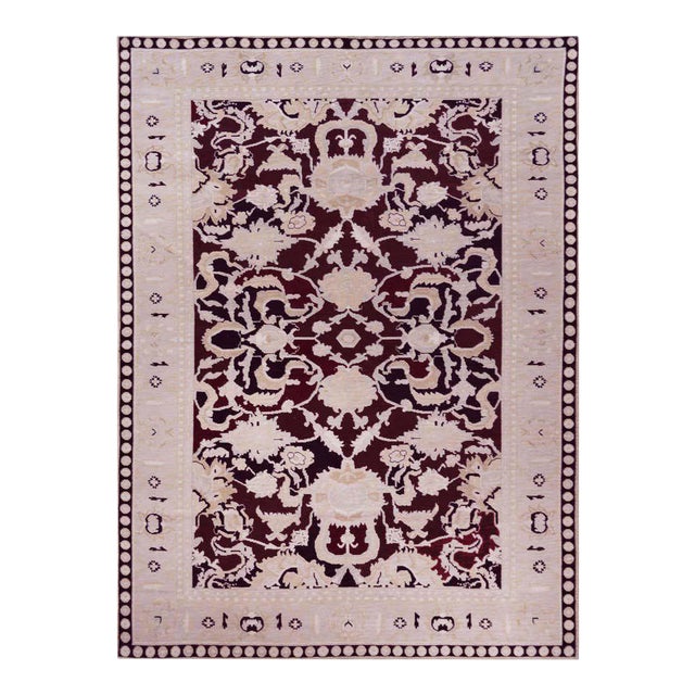 Handwoven Persian Agra Inspired Rug For Sale