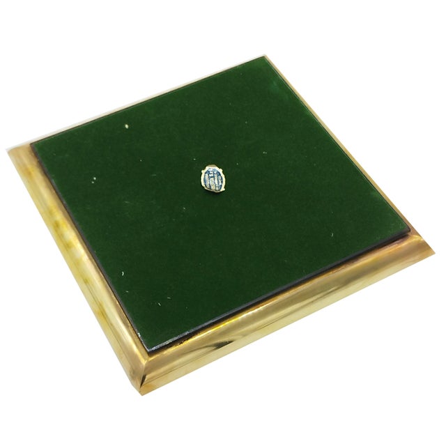 1970s Square Brass and Mirror Pocket Emptyer, Italy, 1970s For Sale - Image 5 of 9