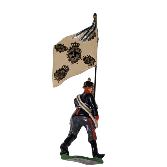 Vintage "Standard Bearer of the 2nd Prussian Foot Guards" Model Soldier For Sale - Image 4 of 7