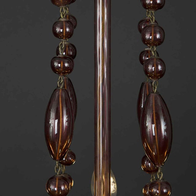 Venetian Amethyst Blown Glass Chandelier, 1900s For Sale - Image 12 of 13
