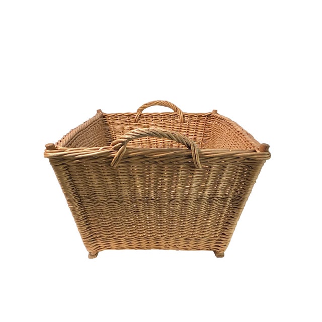 1960s 1960s French Woven Market Basket For Sale - Image 5 of 8