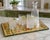 Champagne Vintage Hollywood Regency Style Floral Chinoiserie Glass-Top Serving Tray For Sale - Image 8 of 12