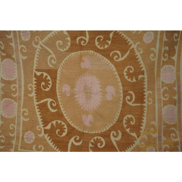 Hand Embroidered Uzbek Suzani - Wall Decor For Sale - Image 10 of 15