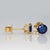 1.19ct Ceylon Blue Sapphire Stud Earrings With Natural Diamonds: Solid 14k Gold, Pair For Sale - Image 4 of 5