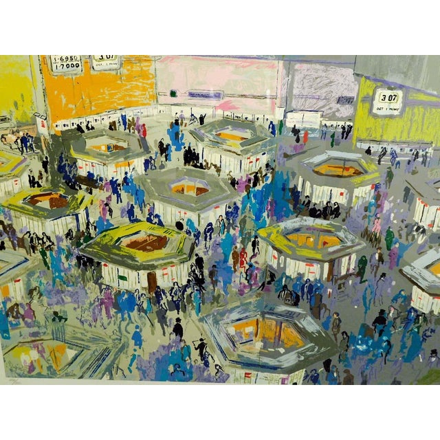 LeRoy Neiman "Stock Exchange London" New Custom Frame Hand Signed Make an Offer For Sale In Denver - Image 6 of 8
