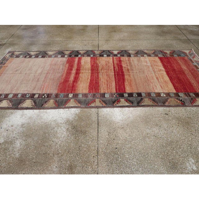 Galerie Shabab Collection Mid-20th Century Turkish Anatolian Wide Gallery Runner For Sale In New York - Image 6 of 10
