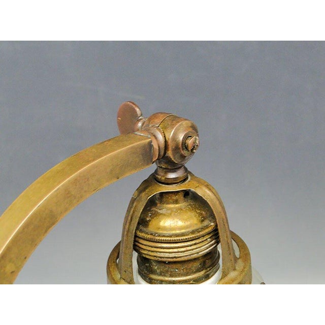 Goldenrod Art Nouveau Night Lamp in Glass and Metal, Germany, 1900s For Sale - Image 8 of 9