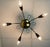 Mid-Century Sputnik Spider Ceiling Lamp in Brass, Metal and Plastic, 1950s For Sale - Image 6 of 14
