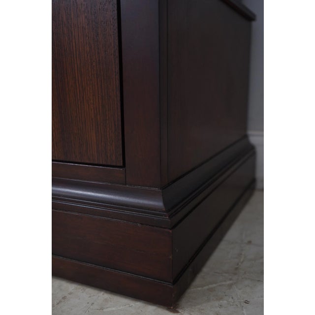 Wood Ethan Allen Modern Design Mahogany Display Cabinet For Sale - Image 7 of 12