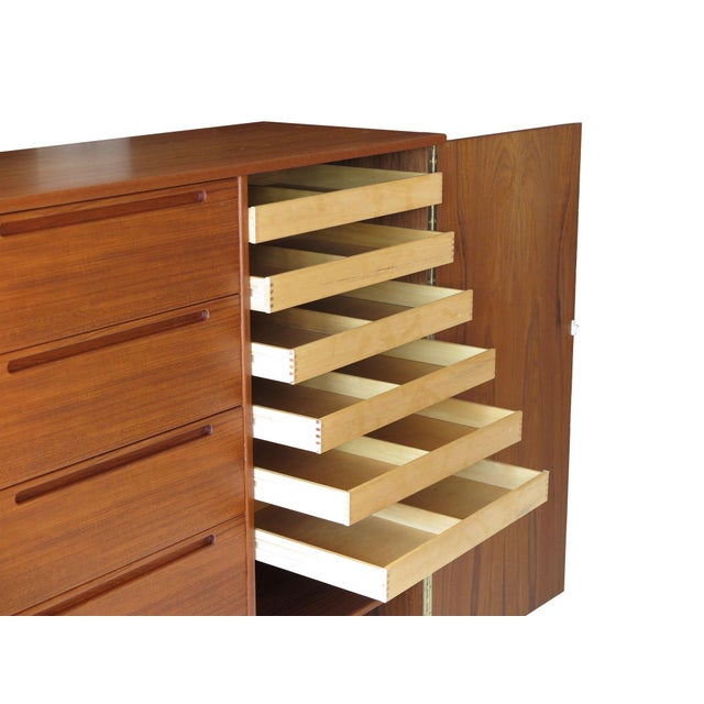 Mid-Century Modern Mid 20th Century Danish Teak Gentleman’s Chest / Armoire by Nils Jonsson for Torring, Attributed For Sale - Image 3 of 10