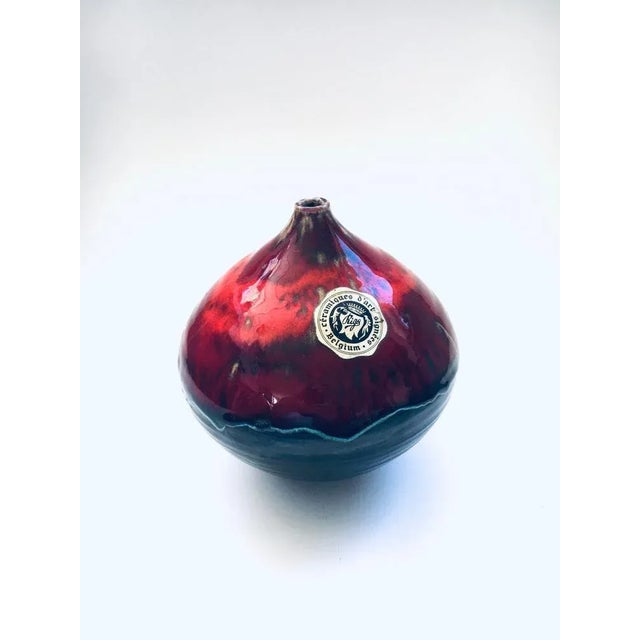 Mid-Century Ceramic Art Vase by Rigo, Belgium, 1960s For Sale - Image 6 of 10