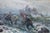 Soviet Battle Oil Painting, Ukrainian Artist, 1970s 140-210 For Sale