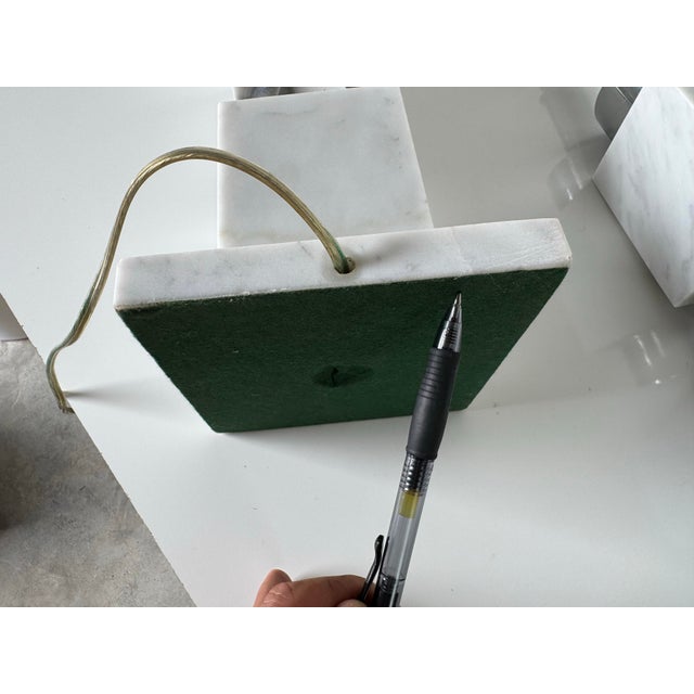 Pair of Vintage Italian Stacked Marble & Chrome Table Lamps For Sale - Image 12 of 12