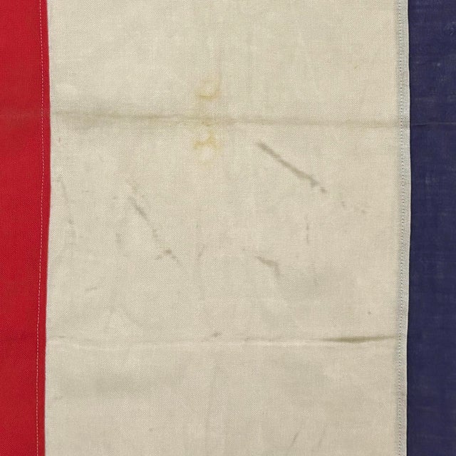 Rustic Small Vintage Distressed Nautical Signal Flag For Sale - Image 3 of 5