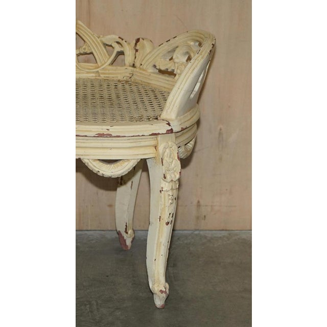 Antique French Window Seat Bench, 1880 For Sale - Image 4 of 18