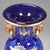 Deep Blue Gilded Dragon Porcelain Vase, Twin Gold Ring Handles Decorative Vase For Sale - Image 9 of 9