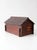 Brown Antique Folk Art Log Cabin Sewing Box For Sale - Image 8 of 17