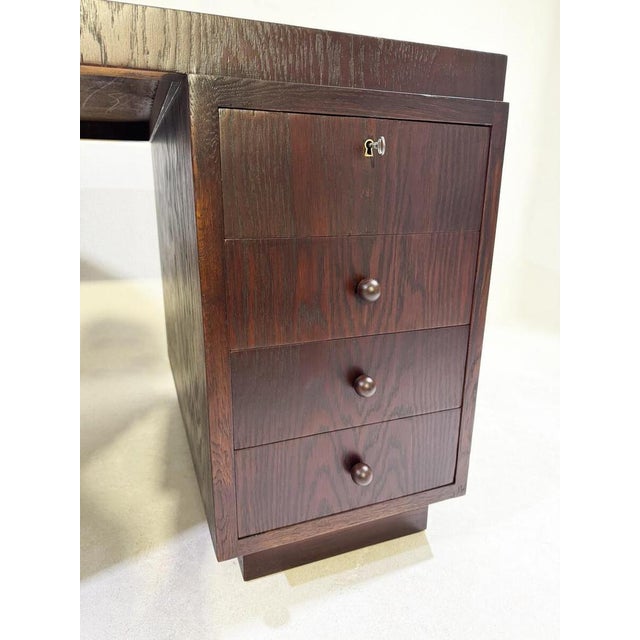 Art Deco Wooden Desk with Drawers, 1930s For Sale - Image 3 of 10