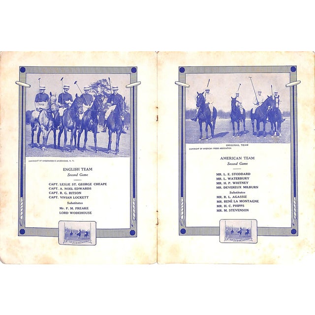 Paper Meadow Brook International Polo Programme 1913 For Sale - Image 7 of 7