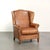 English Sheepskin Wing Armchair in Light Cognac Color For Sale - Image 13 of 13