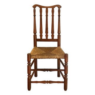 Antique William & Mary Bannister Back Side Chair For Sale