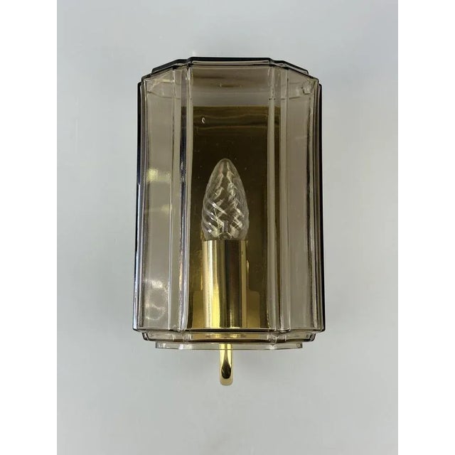 1960s/70s Wall Lamp Glashütte Limburg Germany Glass & Metal Age Design Object: Wall Lamp Manufacturer: Glashütte Limburg...