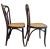 Thonet Pair Pre-1920 Thonet Bentwood and Cane Dining Chairs With Loop Shaped Leg Braces For Sale - Image 4 of 12