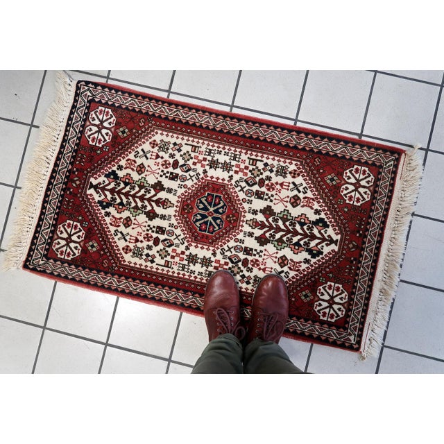 1960s, Handmade Vintage Persian Gashkai Rug 2' X 3.4' For Sale - Image 4 of 12