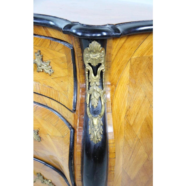 Late 19th Century Swedish French Rococo Parquetry Gilt Bronze Mounted Commode or Bombay Chest For Sale In New York - Image 6 of 15