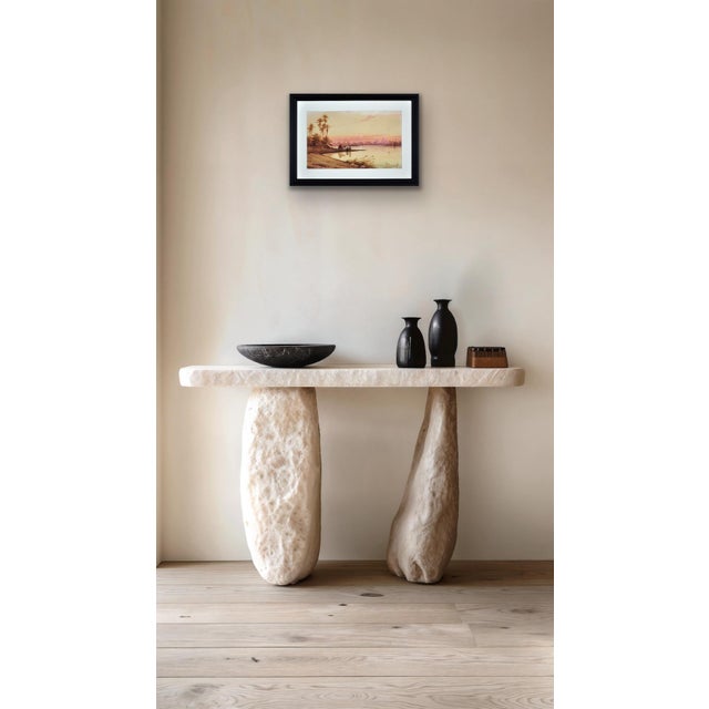 Edwin Lord Weeks, Travellers by a River Nile Tributary at Sundown, Egypt, 1800s, Watercolor & Paper For Sale - Image 17 of 18